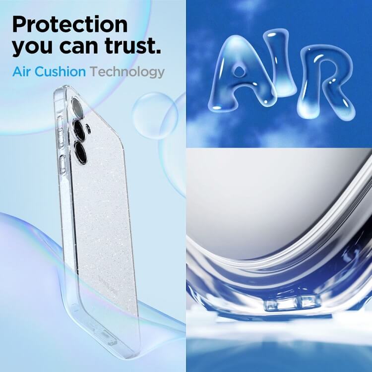 Блестящ Калъф за Samsung A55, Spigen Liquid Crystal Glitter Quartz Case, Прозрачен (8)