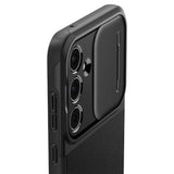 Калъф с Камерен Предпазител за Samsung A55, Spigen Optik Armor Case, Черен (7)