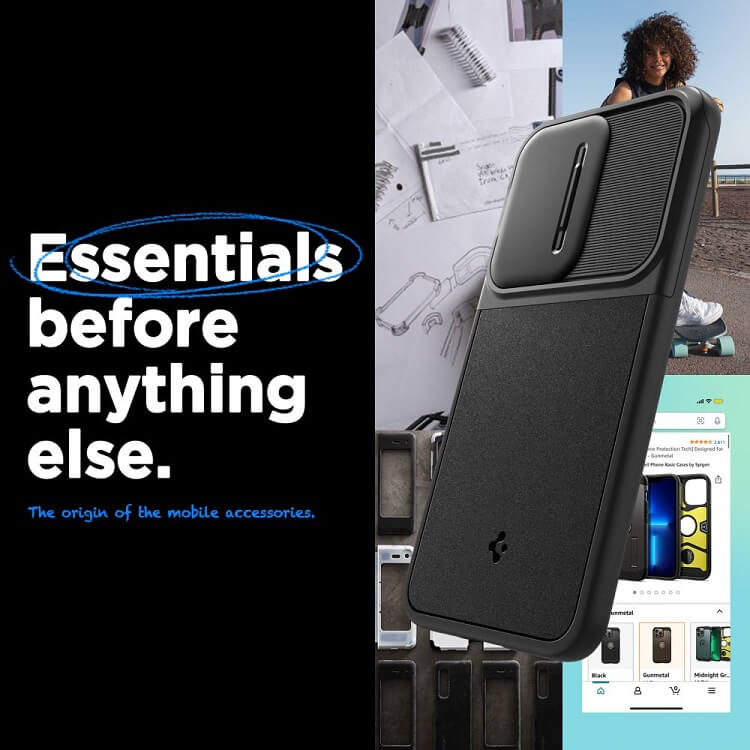Калъф с Камерен Предпазител за Samsung A55, Spigen Optik Armor Case, Черен (9)