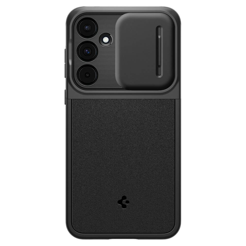 Калъф с Камерен Предпазител за Samsung A55, Spigen Optik Armor Case, Черен (2)