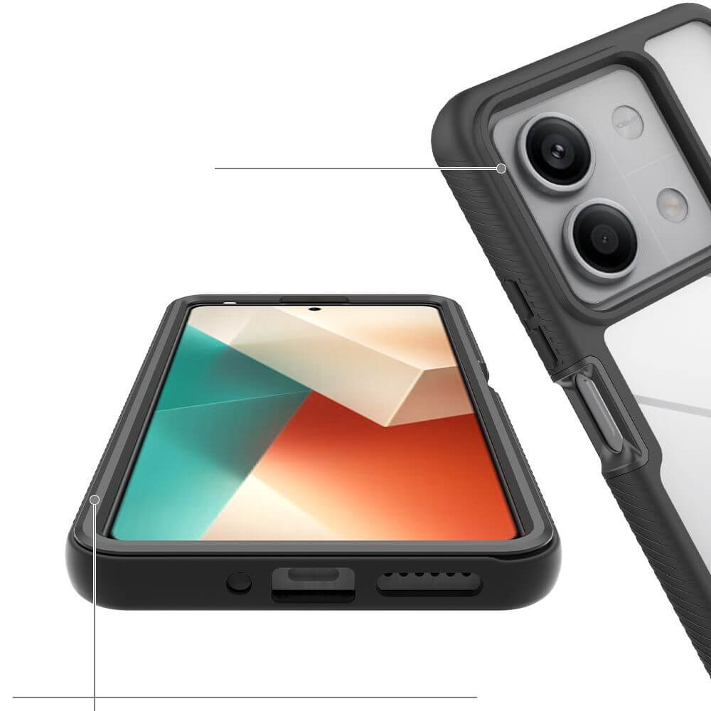 Цялостен Калъф за Xiaomi Redmi Note 13 5G, Tech-Protect Defense 360 Case, Черен (3)