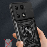 Калъф с Предпазител за Камера и Стойка за Xiaomi Redmi Note 13 5G, Tech-Protect Kickstand Pro Case, Черен (5)