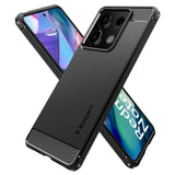 Противоударен Калъф за Xiaomi Redmi Note 13 5G, Spigen Rugged Armor Case, Черен (5)