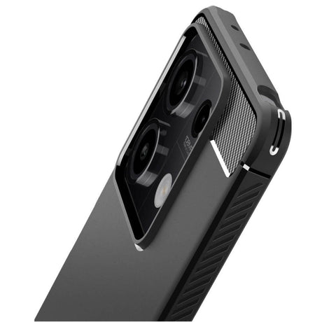 Противоударен Калъф за Xiaomi Redmi Note 13 5G, Spigen Rugged Armor Case, Черен (6)
