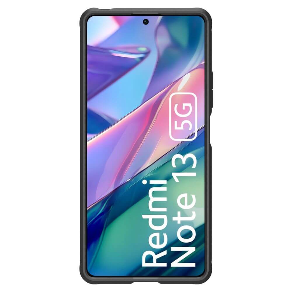 Противоударен Калъф за Xiaomi Redmi Note 13 5G, Spigen Rugged Armor Case, Черен (3)