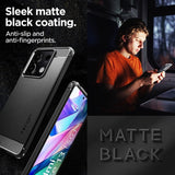 Противоударен Калъф за Xiaomi Redmi Note 13 5G, Spigen Rugged Armor Case, Черен (8)