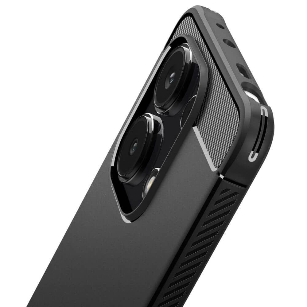 Противоударен Калъф за Xiaomi Redmi Note 13 4G, Spigen Rugged Armor Case, Черен (7)