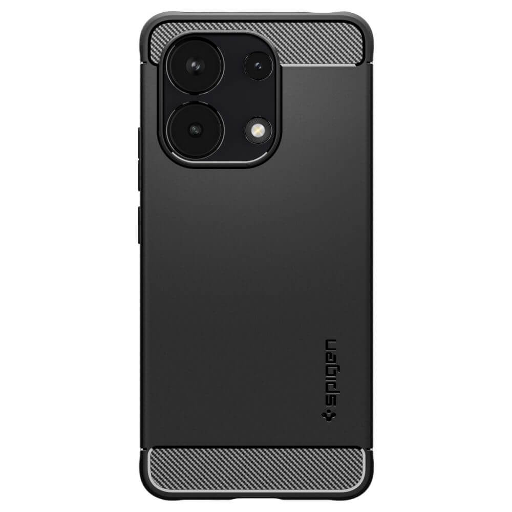 Противоударен Калъф за Xiaomi Redmi Note 13 4G, Spigen Rugged Armor Case, Черен (2)
