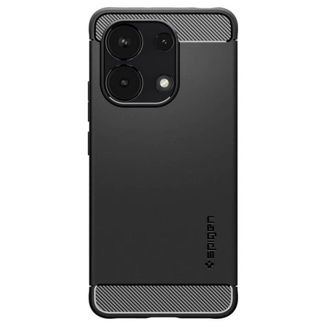 Противоударен Калъф за Xiaomi Redmi Note 13 4G, Spigen Rugged Armor Case, Черен (2)