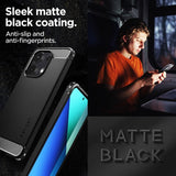 Противоударен Калъф за Xiaomi Redmi Note 13 4G, Spigen Rugged Armor Case, Черен (9)