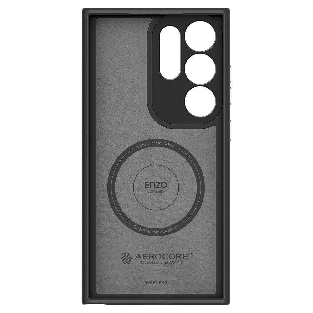 Тънък Калъф за Samsung S24 Ultra, Spigen Enzo Aramid Case, Черен (4)
