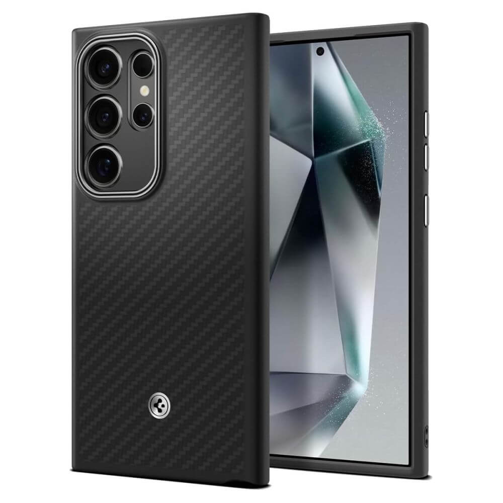 Тънък Калъф за Samsung S24 Ultra, Spigen Enzo Aramid Case, Черен