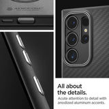 Тънък Калъф за Samsung S24 Ultra, Spigen Enzo Aramid Case, Черен (8)