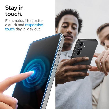 Затъмняващ Протектор за Samsung S24, Spigen Privacy Glass tR EZ Fit 2бр., Черен (6)