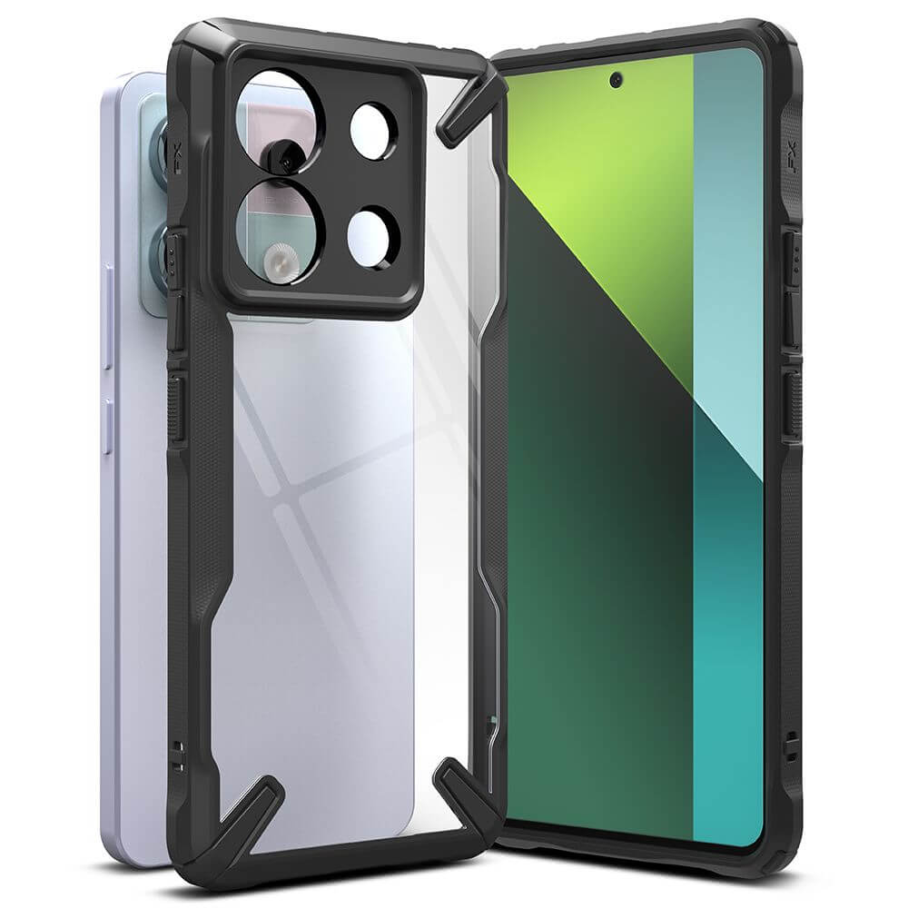 Противоударен Хибриден Калъф за Xiaomi Redmi Note 13 Pro 5G, Ringke Fusion X Case, Черен
