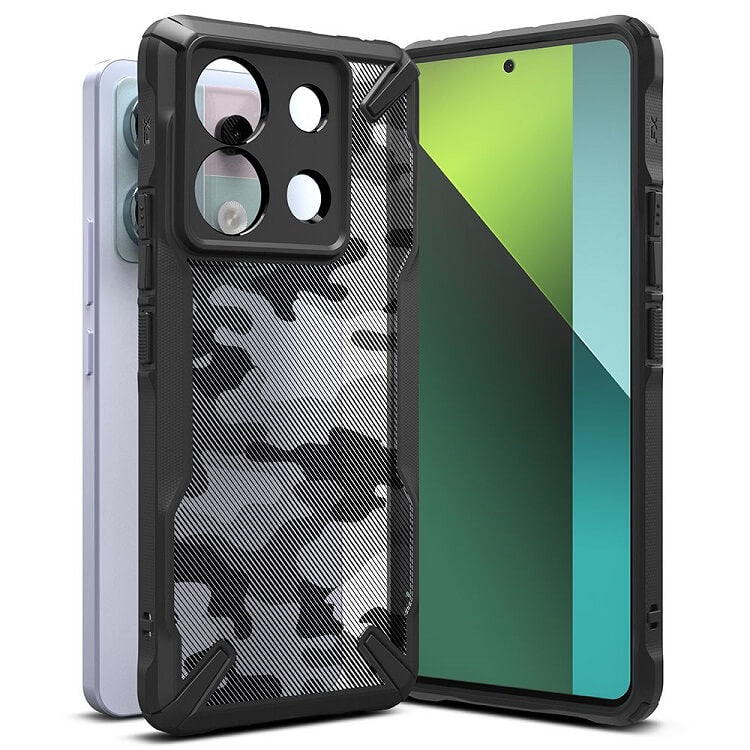 Противоударен Калъф за Xiaomi Redmi Note 13 Pro 5G, Ringke Fusion X Camo Case, Черен