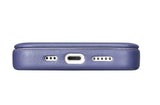 Magsafe Калъф от Естествена Кожа за iPhone 14 Pro Max, iCarer CE Wax Book Leather Case, Лилав (4)