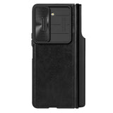 Калъф с S Pen Поставка за Samsung Z Fold 5, Nillkin Qin Pro Leather Case, Черен