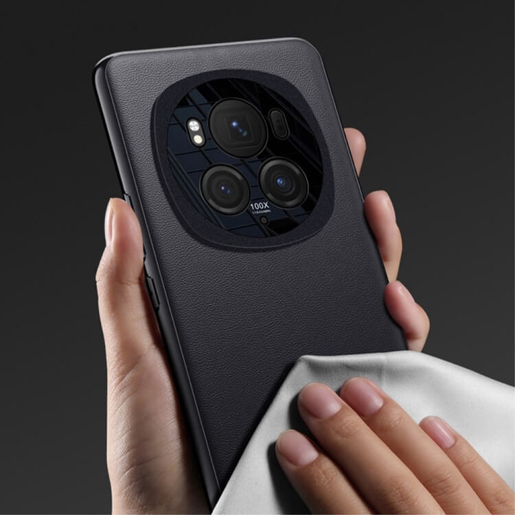 Кожен Калъф за Honor Magic 6 Pro, GKK Leather Case, Черен (4)
