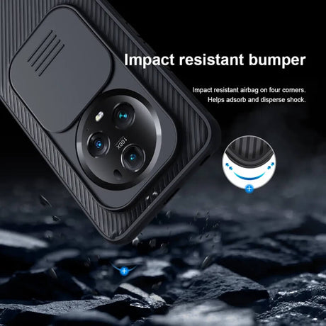 Калъф с Плъзгач за Камера за Honor Magic 6 Pro, Nillkin CamShield Case, Черен (5)