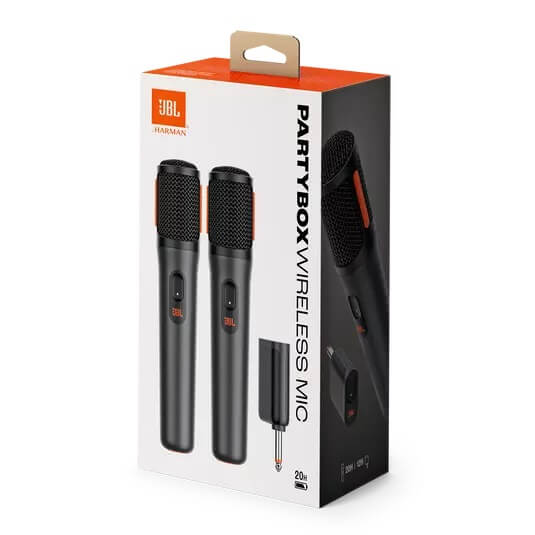 Безжични Микрофони 2бр., JBL PartyBox Wireless Mic, Черен (8)