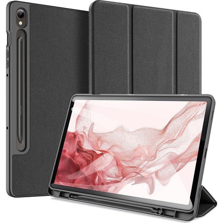 Калъф с Pen Поставка за Samsung Tab S10 Lite/ S10 FE/ S9, Dux Ducis Domo Case, Черен