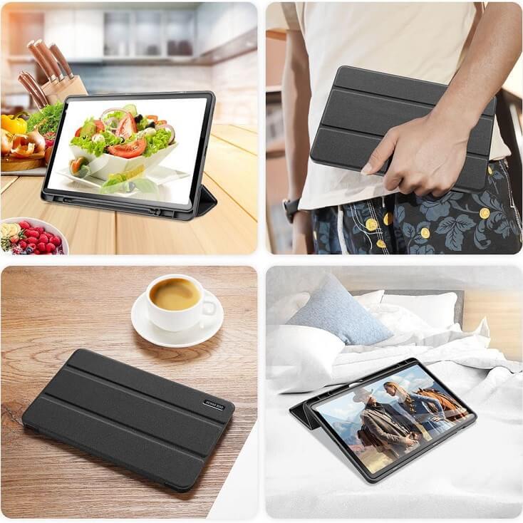 Калъф с Pen Поставка за Samsung Tab S10 Lite/ S10 FE/ S9, Dux Ducis Domo Case, Черен (9)