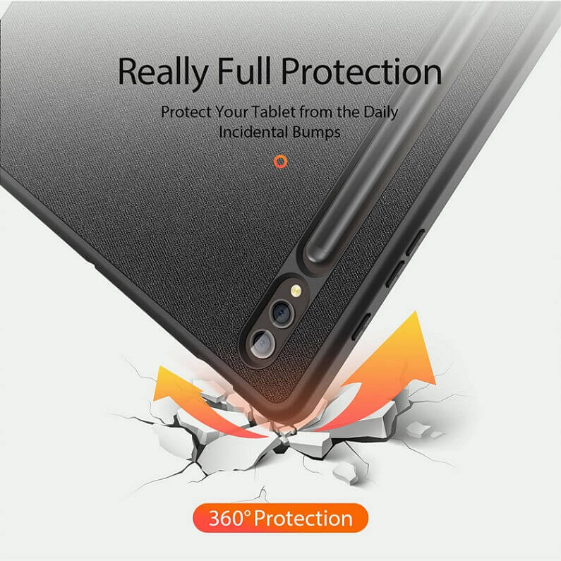 Калъф с Pen Поставка за Samsung Tab S10 Plus/ S9 Plus 12.4", Dux Ducis Domo Case, Черен (2)