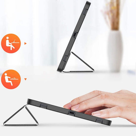 Калъф с Pen Поставка за Samsung Tab S10 Plus/ S9 Plus 12.4", Dux Ducis Domo Case, Черен (5)