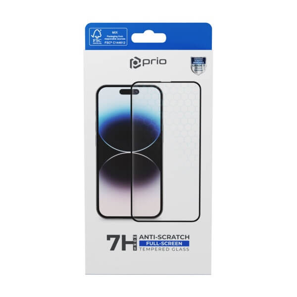 Стъклен Протектор за iPhone 15 Pro, Prio 3D Tempered Glass, Прозрачен