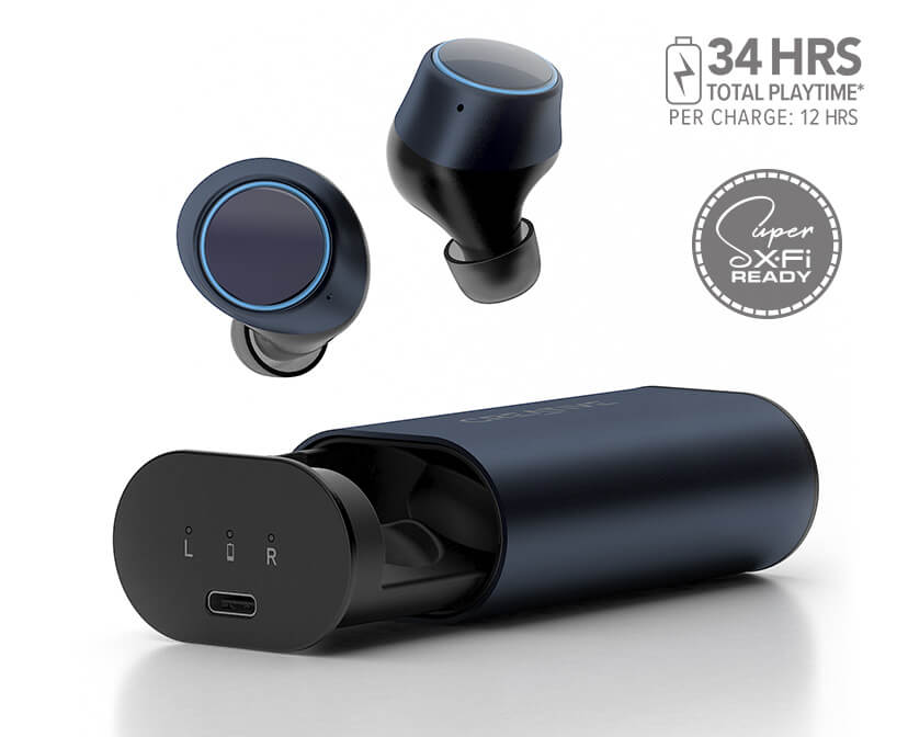 Безжични Слушалки, Creative Outlier Air V2 TWS Bluetooth, Син (2)