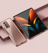 Поликарбонатен Калъф за Samsung Galaxy Z Fold 2, Electroplating Frame Case, Златист (4)