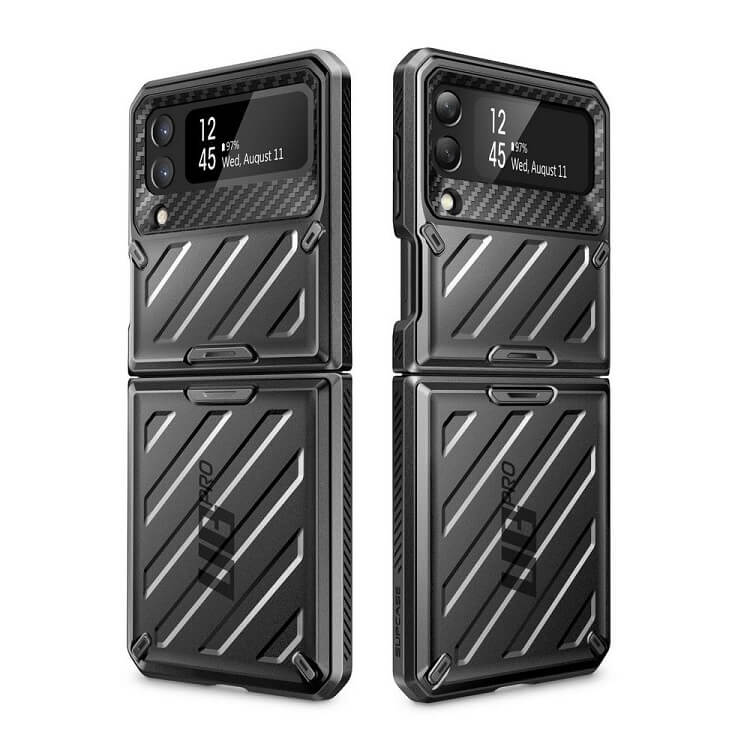Противоударен Калъф за Samsung Z Flip 4, Supcase Unicorn Beetle Pro, Черен (2)