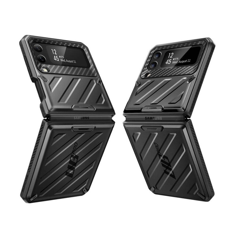 Противоударен Калъф за Samsung Z Flip 4, Supcase Unicorn Beetle Pro, Черен (3)