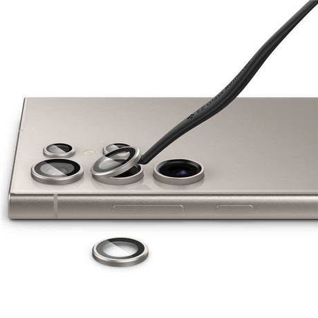 Протектор за Камерата на Samsung S24 Ultra, Spigen EZ Fit Optik Pro Glass tR 2бр., Сив (7)