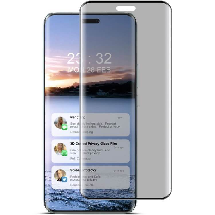 Затъмняващ Протектор за Honor Magic 6 Pro, Imak Privacy Anti-Spy Glass, Черен (8)