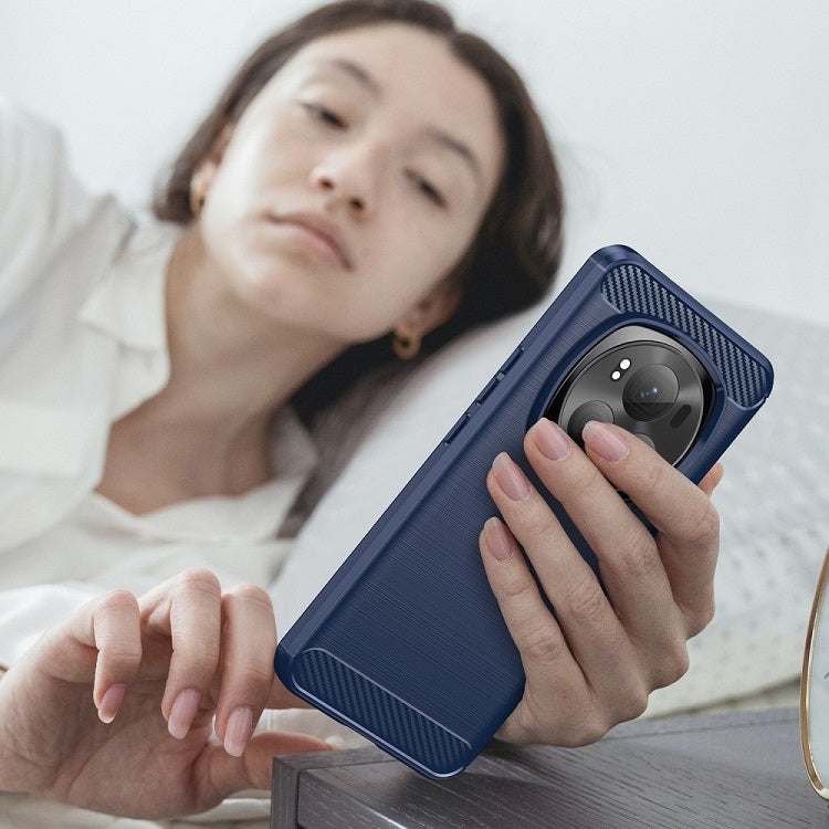 Противоударен Калъф за Honor Magic 6 Pro, Premium Carbon Case, Син (7)