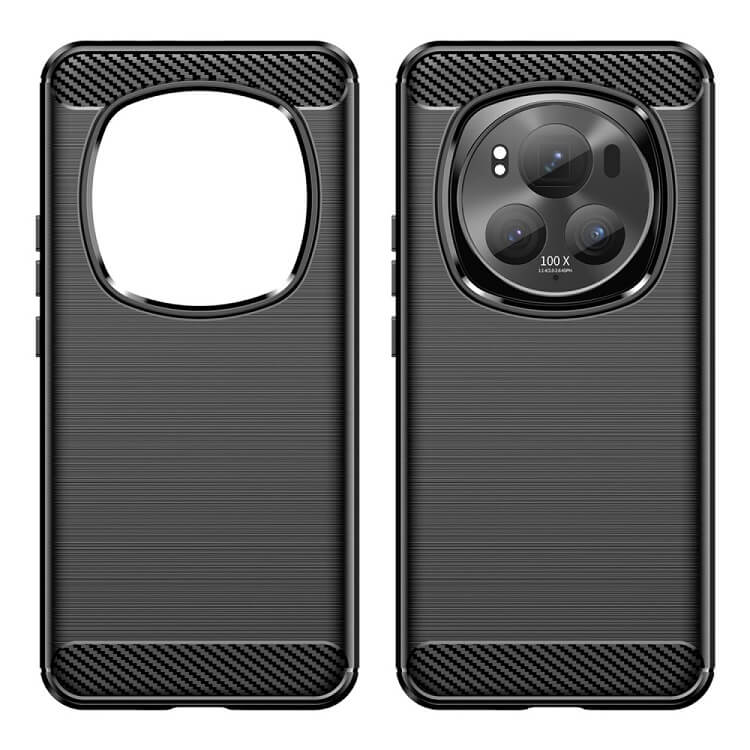 Противоударен Калъф за Honor Magic 6 Pro, Premium Carbon Case, Черен (2)