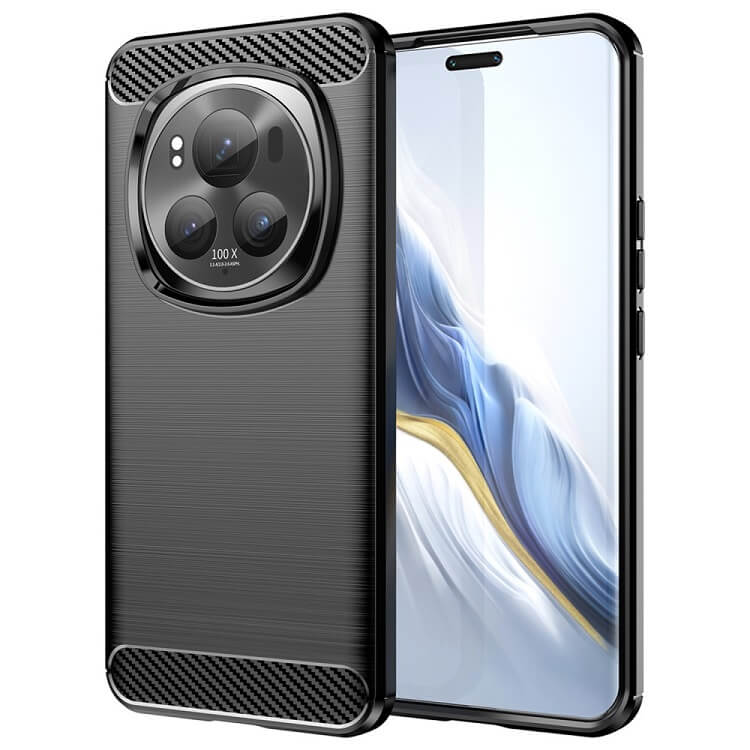 Противоударен Калъф за Honor Magic 6 Pro, Premium Carbon Case, Черен