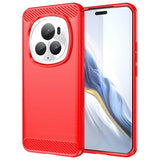 Противоударен Калъф за Honor Magic 6 Pro, Premium Carbon Case, Червен
