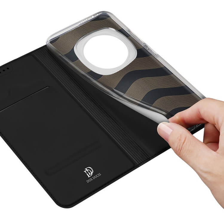 Кожен Калъф за Honor Magic 6 Pro, Dux Ducis Skin Pro Book Case, Черен (7)
