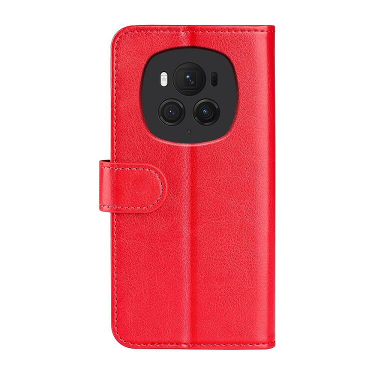 Кожен Калъф с Джобове за Honor Magic 6 Pro, Wallet Book Case, Червен (6)