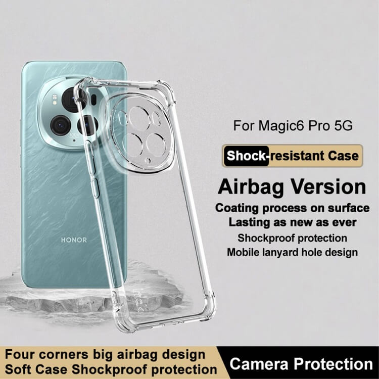 Противоударен Силиконов Калъф за Honor Magic 6 Pro, Imak Shockproof Case, Прозрачен (2)