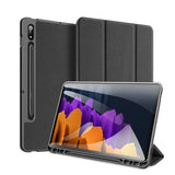 Калъф с Pen Поставка за Samsung Tab S8/S7 11", Dux Ducis Domo Case, Черен