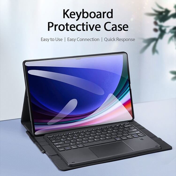 Калъф с Клавиатура за Samsung Tab S10/S9 Ultra 14.6", Dux Ducis Touchpad Keyboard Case, Черен (2)