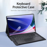 Калъф с Клавиатура за Samsung Tab S10/S9 Ultra 14.6", Dux Ducis Touchpad Keyboard Case, Черен (2)