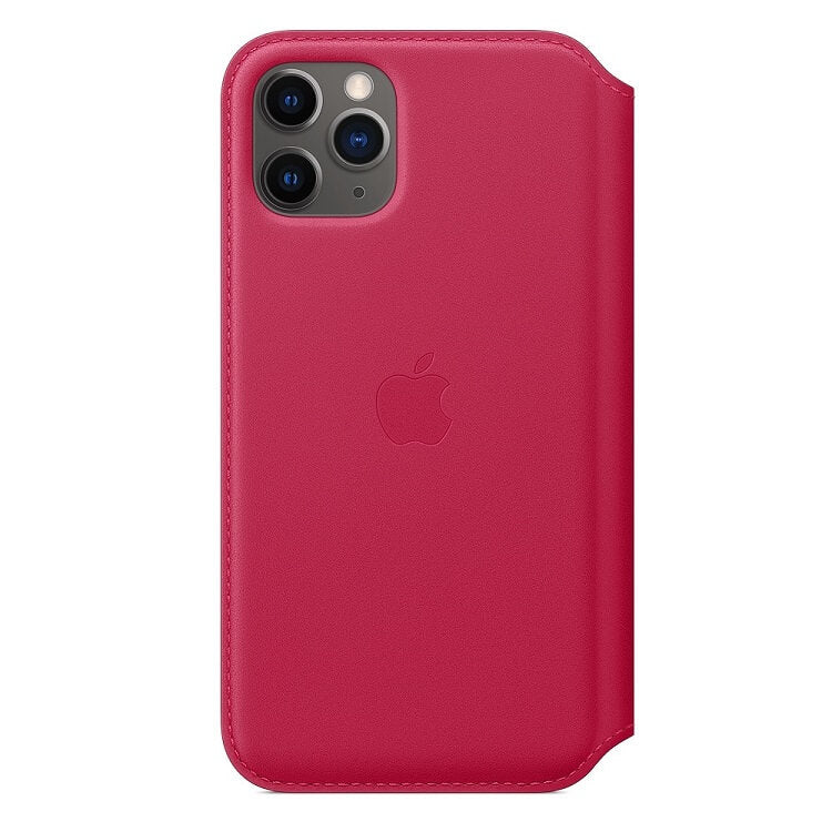 Оригинален Калъф от Естествена Кожа за iPhone 11 Pro, Apple Leather Folio MY1K2ZM/A, Червен (3)