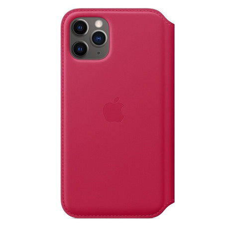 Оригинален Калъф от Естествена Кожа за iPhone 11 Pro, Apple Leather Folio MY1K2ZM/A, Червен (3)