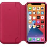 Оригинален Калъф от Естествена Кожа за iPhone 11 Pro, Apple Leather Folio MY1K2ZM/A, Червен (2)