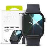 Гъвкав Протектор за Apple Watch 11/ 10 42mm, Ringke Dual Easy Full Glass, Прозрачен